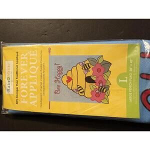 Bee Happy Outdoor Large Flag 28" x 40" Brand New